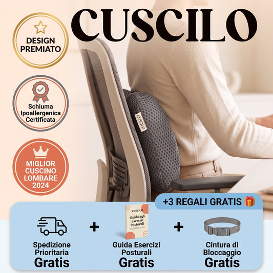 CUSCILO™ Cuscino Lombare Memory Foam